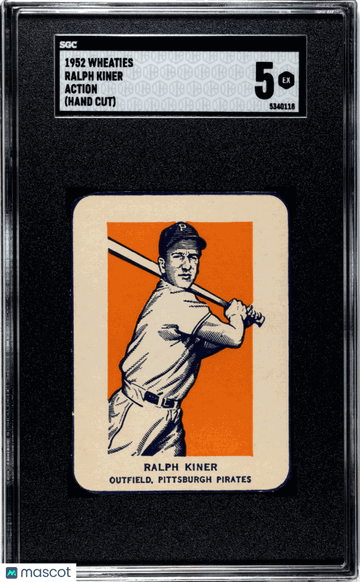 1952 Wheaties Ralph Kiner Action (Hand Cut) SGC 5