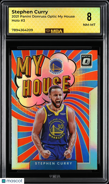 2021 Panini Donruss Optic My House Stephen Curry #3 Holo MBA 8