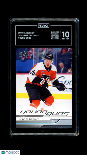 2024 Upper Deck Young Guns Matvei Michkov #492 Rookie TAG 10