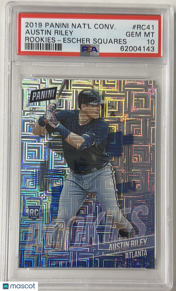 2019 Panini National Convention Rookies Austin Riley #RC41 Rookies Escher Squares PSA 10