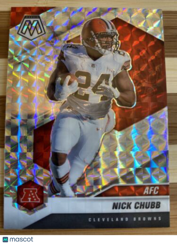 🔥2021 Mosaic #231 Nick Chubb Variation SILVER MOSAIC Prizm Cleveland Browns
