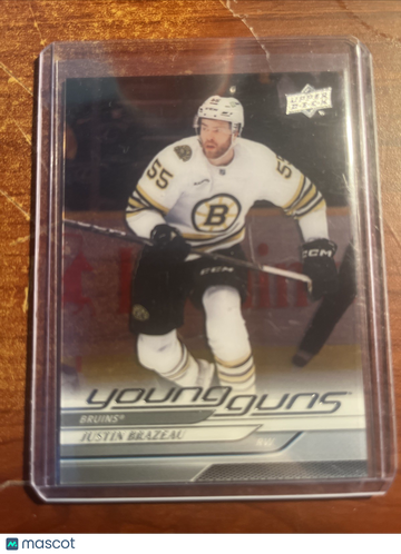 2024-25 Upper Deck Series 1 Justin Brazeau Clear Short Print Rookie