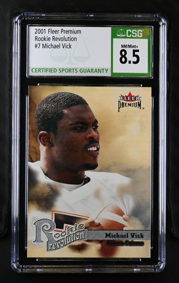 2001 FLEER MICHAEL VICK #7 ROOKIE REVOLUTION 