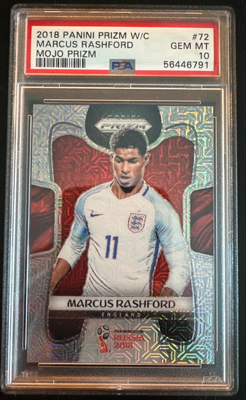 Marcus Rashford 2018 World Cup Prizm Mojo Prizm PSA 10