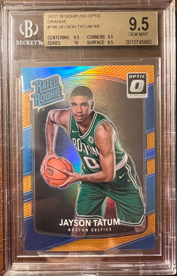 2017-18 Donruss Optic Jayson Tatum Orange Holo Prizm /199 BGS 9.5 