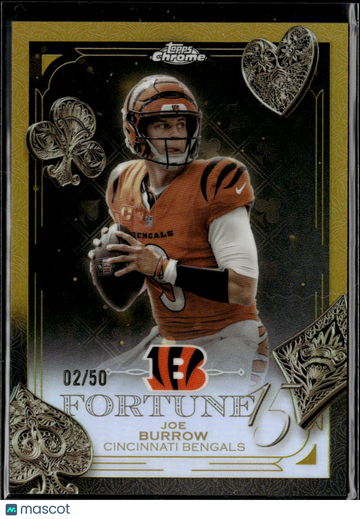 Joe Burrow 2025 Topps Chrome Fortune 15 /50 Cincinnati Bengals