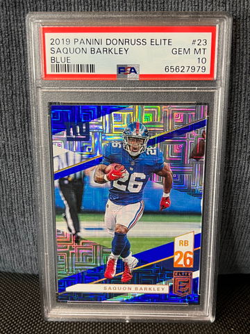 2019 Panini Donruss elite Saquon Barkley /10 blue PSA 10💎