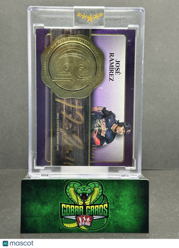 2025 Topps Five Star Golden Graphs José Ramírez #GG-JRA Purple Topps Certified Autograph Issue 19/25