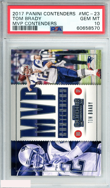 2017 PANINI CONTENDERS TOM BRADY #MC-23 MVP CONTENDERS PSA 10 GEM MT