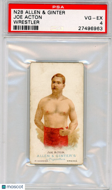 1888 N28 Allen & Ginter Joe Acton Wrestler PSA 4