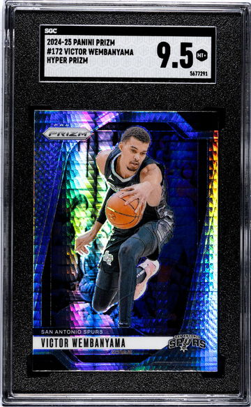 2024-25 Panini Prizm #172 Victor Wembanyama Hyper Prizm SGC 9.5
