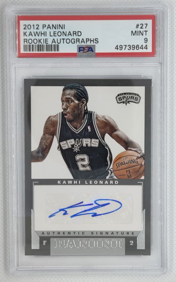 KAWHI LEONARD 2012 Panini Rookie Autographs Auto RC #27 Clippers - PSA 9 MINT