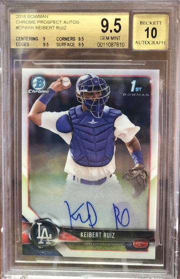 Keibert Ruiz Bowman Chrome Auto 2018 BGS 9.5