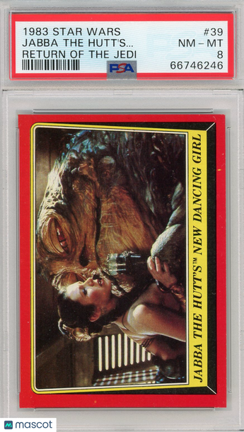 1983 Star Wars Return Of The Jedi Jabba The Hutt's New Dancing Girl #39 PSA 8