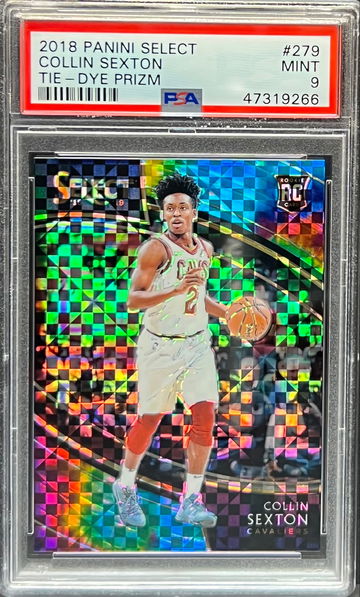 2018 Panini Select Collin Sexton 279 Courtside Tie-Dye Prizm #/25! PSA 9 RC Rookie