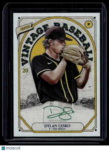 2022 Onyx Vintage Extended Dylan Lesko #VADL Green Signatures AU