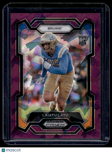 2024 Panini Prizm Draft Picks Laiatu Latu #121 Purple Ice SN