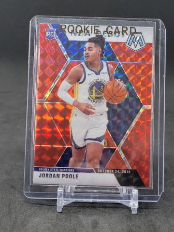 Mosaic Jordan Poole Rookie red refractor prizm 