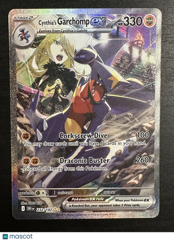 2025 Destined Rivals Cynthia's Garchomp EX Holo Secret Rare SAR #232/182