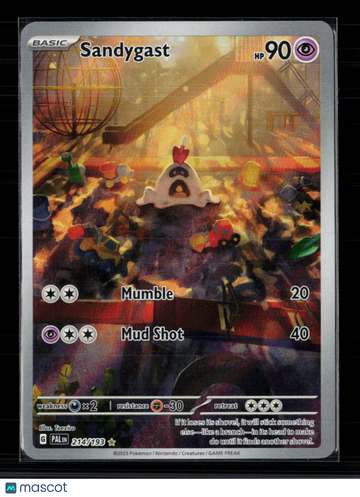 2023 Pokemon Paldea Evolved Sandygast Secret Rare Holo #214/193 Trading Card