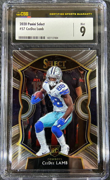2020 Panini Select ROOKIE Cee Dee Lamb CSG 9 MINT