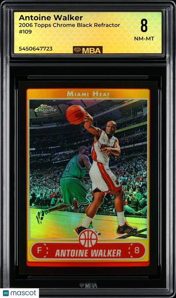 2006 Topps Chrome Antoine Walker #109 Black Refractor MBA 8