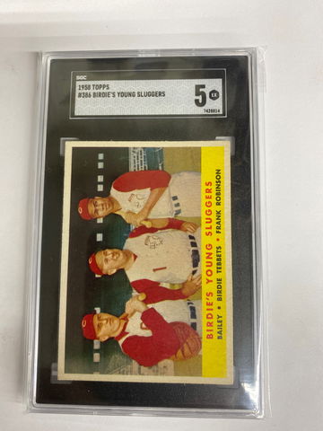 1958 Topps #386 Birdies Young Sluggers Frank Robinson 