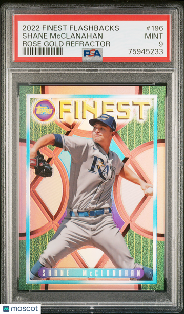 2022 Topps Finest Flashbacks Shane Mcclanahan #196 Rose Gold Ref /15 PSA 9