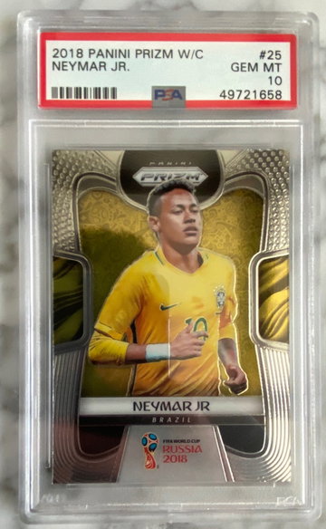 2018 Panini Prizm Soccer World Cup #25 Neymar Jr. Brazil PSA 10