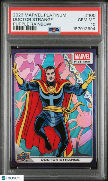 2023 Upper Deck Marvel Platinum Doctor Strange Purple Rainbow #100 PSA 10