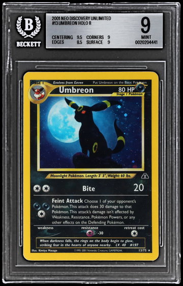 2001 Pokemon Neo Discovery Umbreon Holo BGS 9