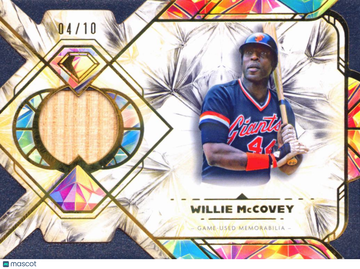2025 Topps Diamond Icons Willie McCovey #SPR-WMC /10 Single Player Relic Card Game-Used Memorabilia