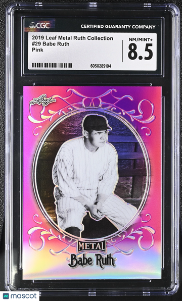2019 Leaf Metal Ruth Collection Babe Ruth #29 Pink CGC 8.5