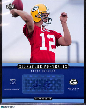 2005 Upper Deck UD Portraits Signature Portraits Aaron Rodgers #SP-65