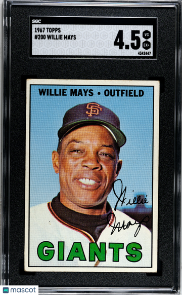 1967 Topps Willie Mays #200 SGC 4.5