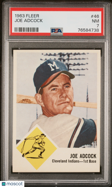 1963 Fleer Joe Adcock #46 PSA 7