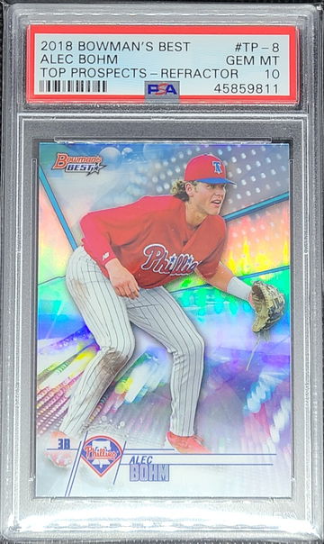 2018 Bowman's Best #TP-8 Alec Bohm Refractor PSA 10 Gem Mint