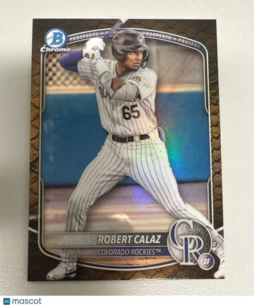 2025 Bowman - Chrome Prospects Reptilian Refractor Robert Calaz #BCP-40