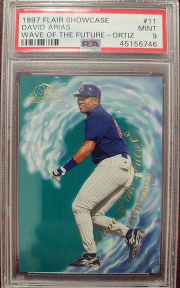 1997 David Ortiz (Arias) PSA 9 Flair Wave of the future HOF Rookie RC