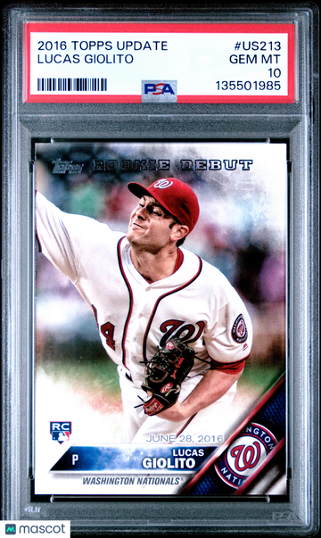 2016 Topps Update Lucas Giolito #US213 Rookie PSA 10