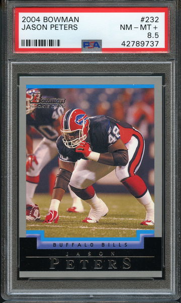 Jason Peters 2004 Bowman Rookie PSA 8.5