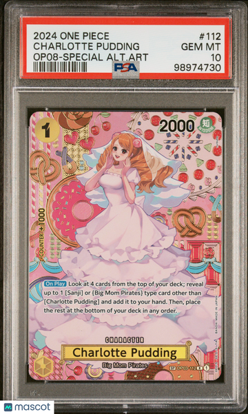 2024 One Piece Op08-Two Legends Charlotte Pudding Special Alternate Art PSA 10 #112