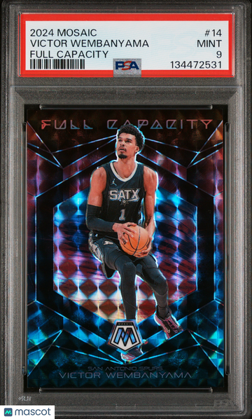 2024 Panini Mosaic Full Capacity Victor Wembanyama #14 PSA 9