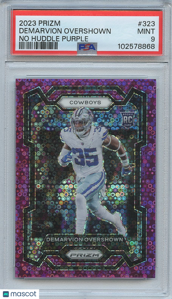 2023 Panini Prizm DeMarvion Overshown #323 No Huddle Purple PSA 9