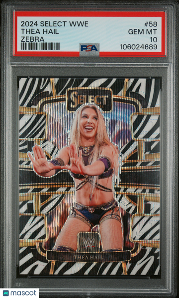 2024 Panini Select WWE Thea Hail #58 Zebra PSA 10