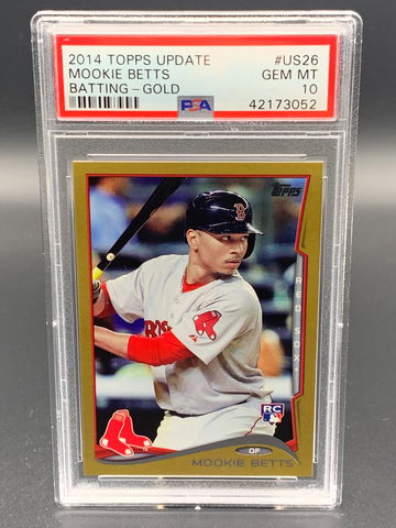 2014 Topps Update Gold #US26 Mookie Betts PSA 10 Gem Mint Rookie #/2014