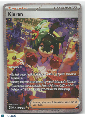 2024 Twilight Masquerade Kieran Secret Rare #218/167