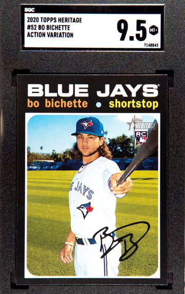 2020 Topps Heritage Bo Bichette Action Variation SGC 9.5