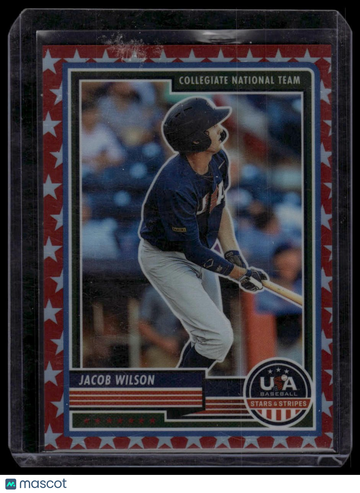 2023 Panini Stars & Stripes USA Baseball Jacob Wilson #84 Red SN