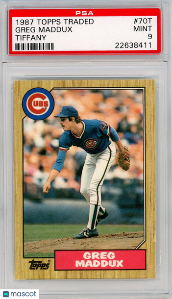 1987 Topps Traded Tiffany Greg Maddux #70T PSA 9